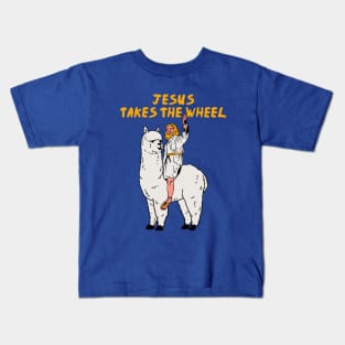 Jesus Takes The Wheel Kids T-Shirt